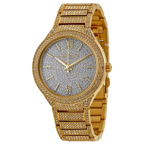 Michael Kors Kerry Crystal Pave Silver Dial Silver Steel Strap 